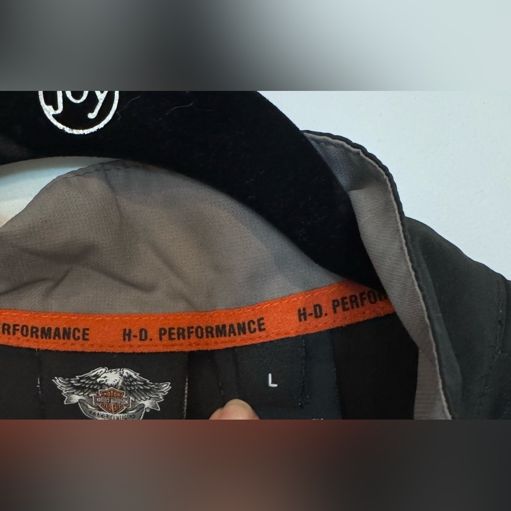 Harley-Davidson Performance Half Zip Windbreaker Jacket Black Gray Men’s L - Picture 8 of 12